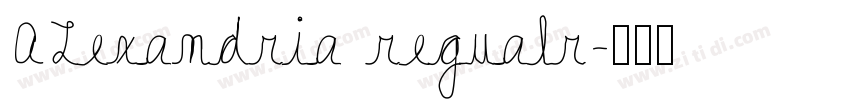 ALexandria regualr字体转换